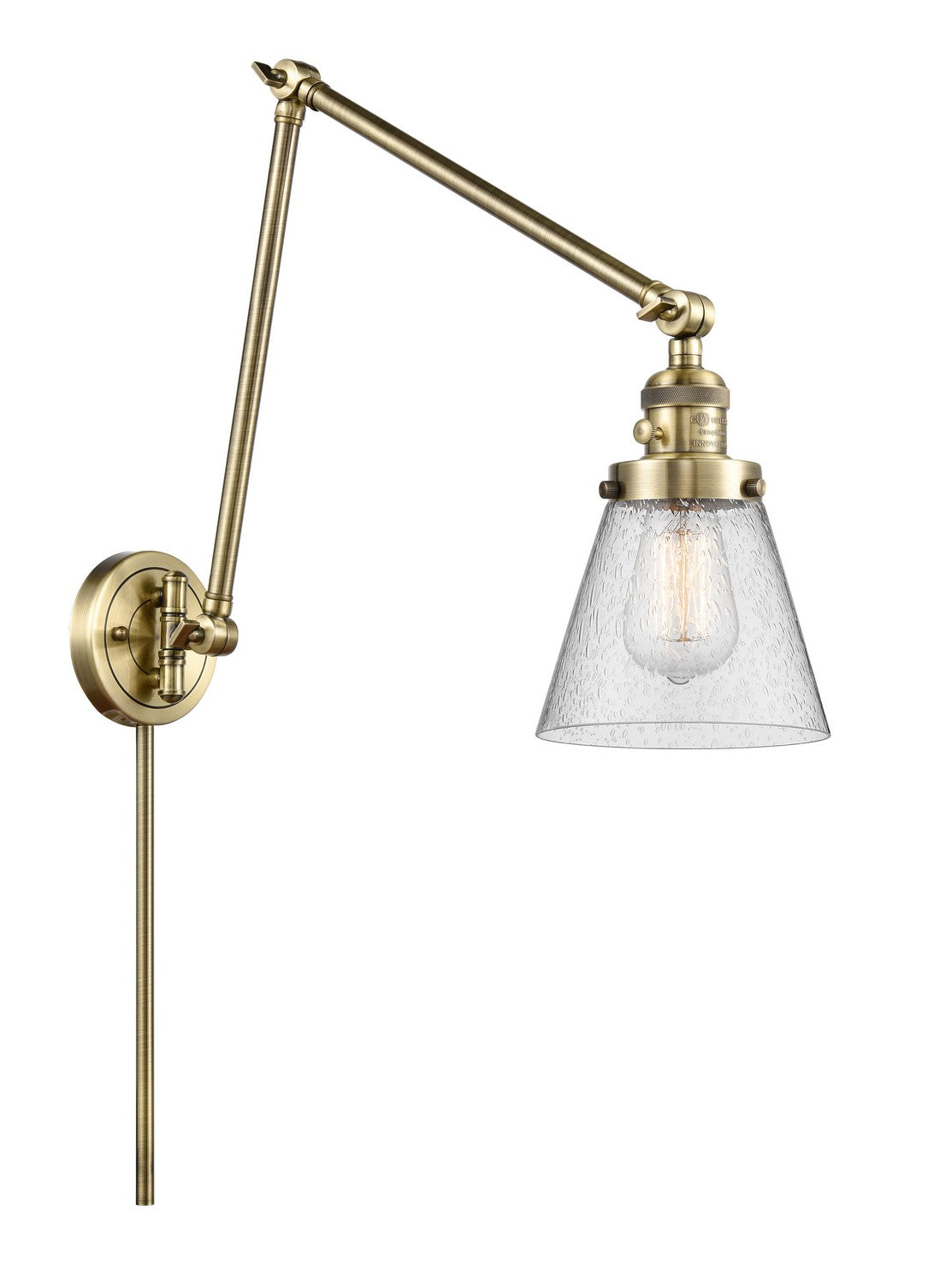 Innovations - 238-AB-G64-LED - LED Swing Arm Lamp - Franklin Restoration - Antique Brass