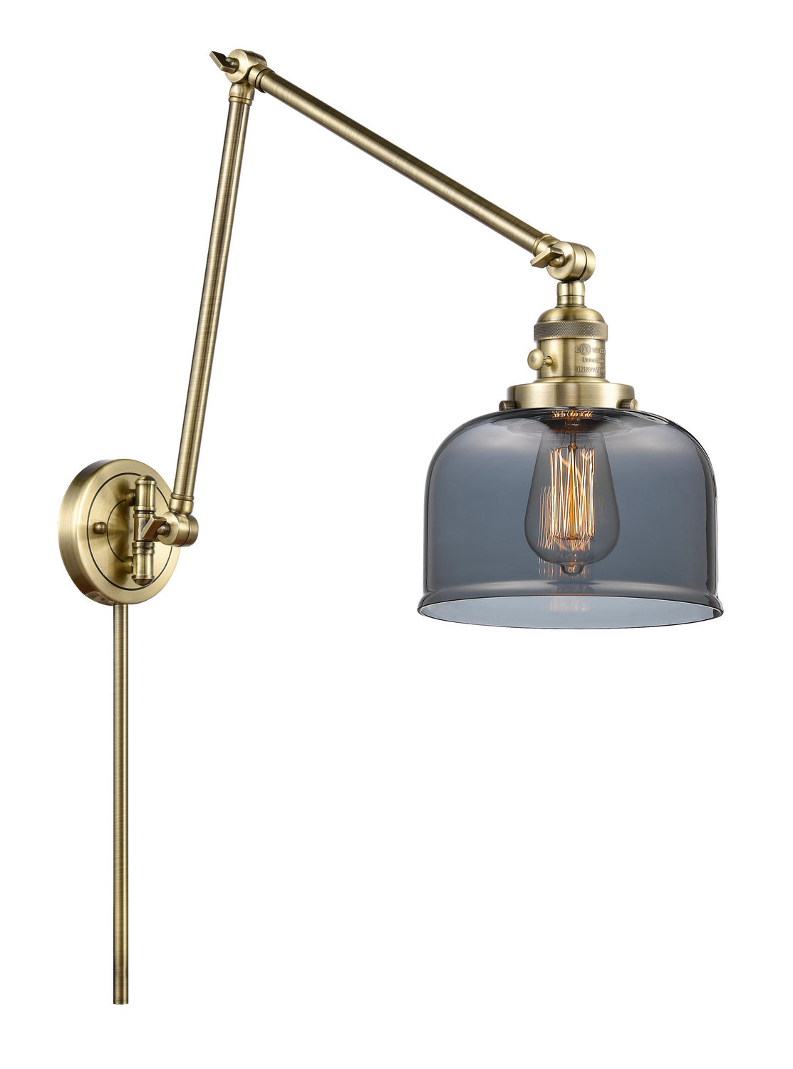 Innovations - 238-AB-G73 - One Light Swing Arm Lamp - Franklin Restoration - Antique Brass