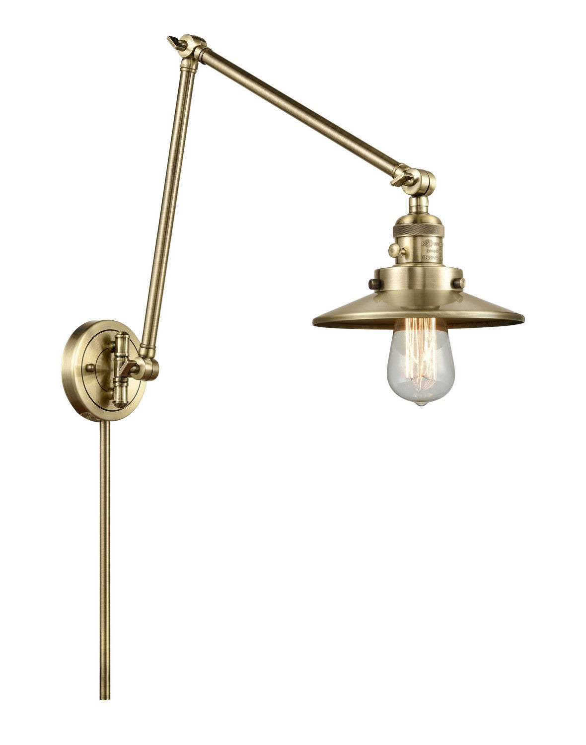 Innovations - 238-AB-M4-LED - LED Swing Arm Lamp - Franklin Restoration - Antique Brass