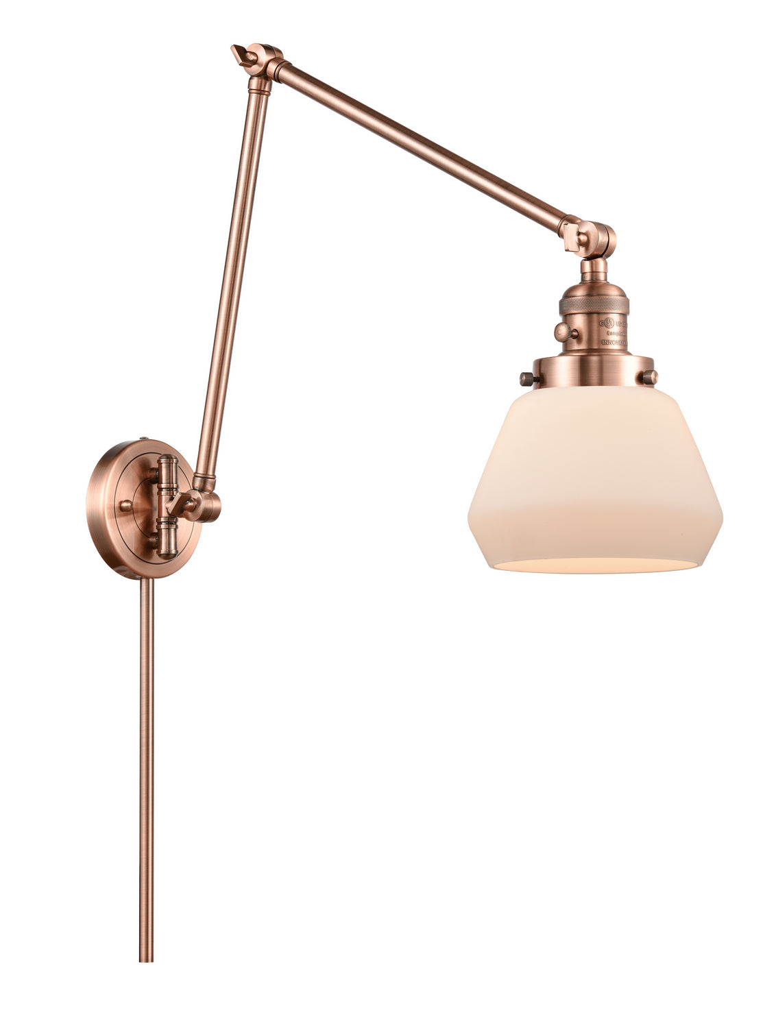 Innovations - 238-AC-G171 - One Light Swing Arm Lamp - Franklin Restoration - Antique Copper