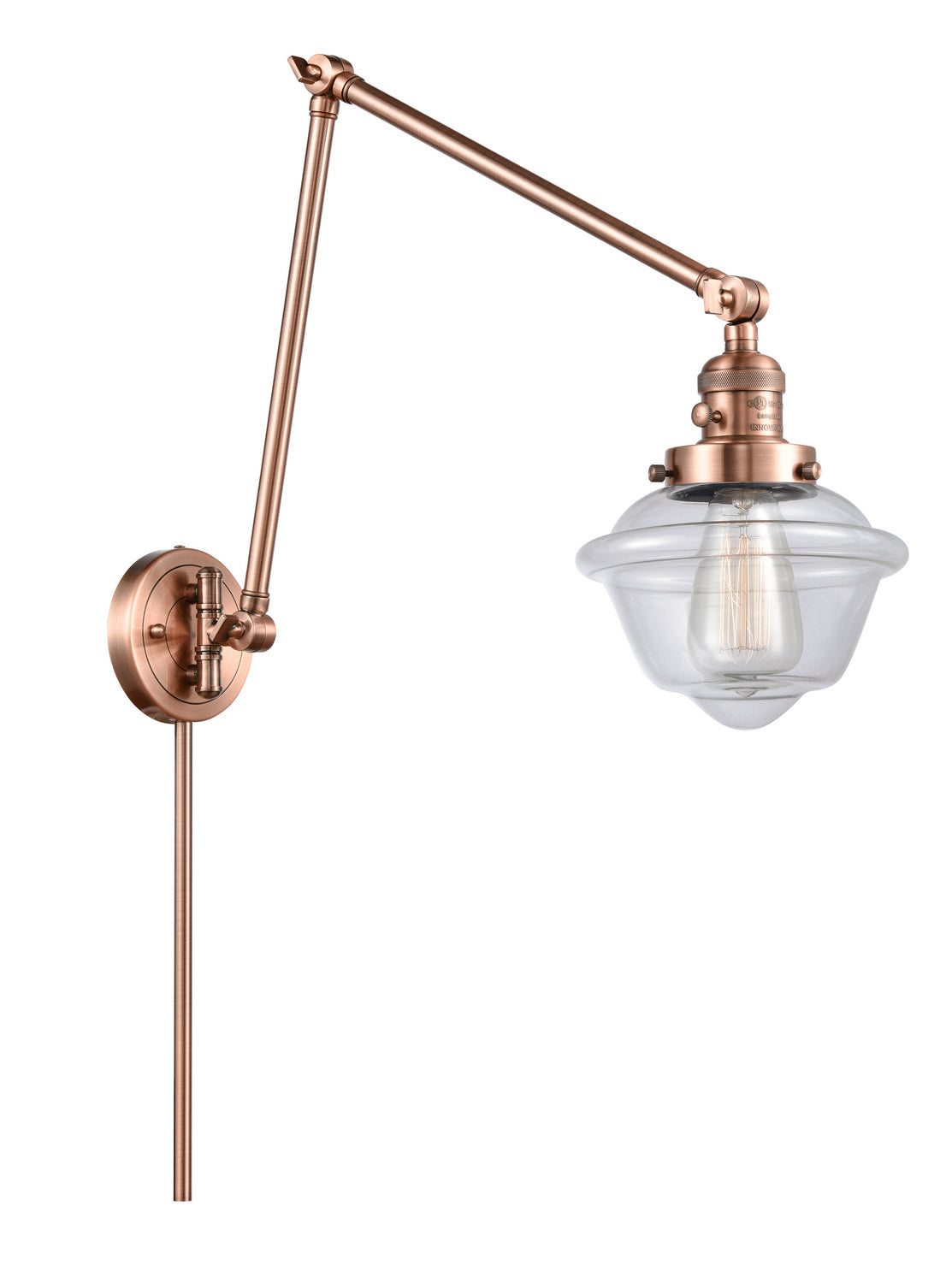 Innovations - 238-AC-G532 - One Light Swing Arm Lamp - Franklin Restoration - Antique Copper