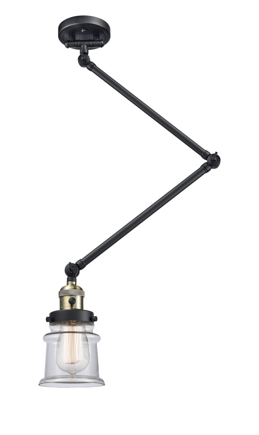 Innovations - 238-BAB-G182S-LED - LED Swing Arm Lamp - Franklin Restoration - Black Antique Brass