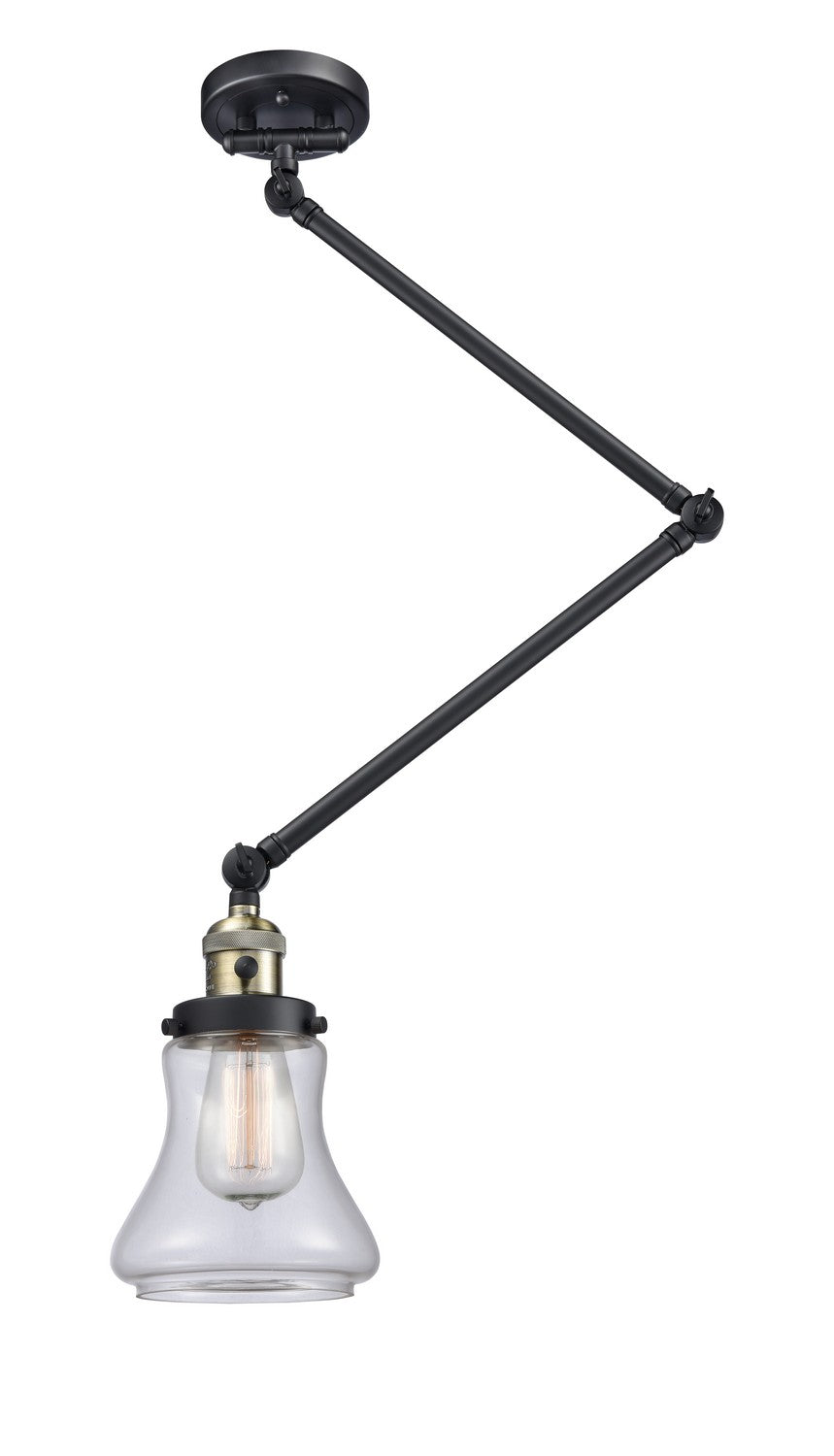 Innovations - 238-BAB-G192 - One Light Swing Arm Lamp - Franklin Restoration - Black Antique Brass