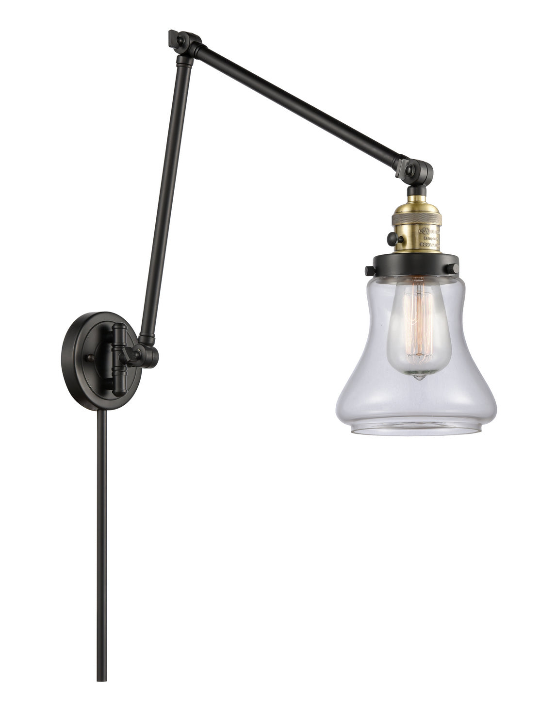 Innovations - 238-BAB-G192 - One Light Swing Arm Lamp - Franklin Restoration - Black Antique Brass