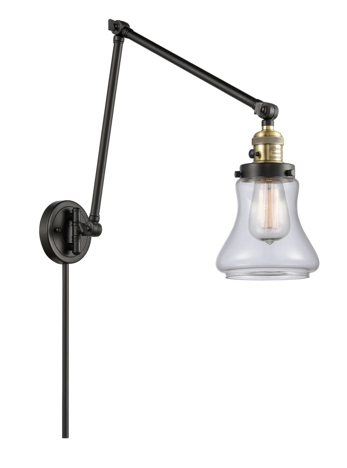 Innovations - 238-BAB-G192-LED - LED Swing Arm Lamp - Franklin Restoration - Black Antique Brass