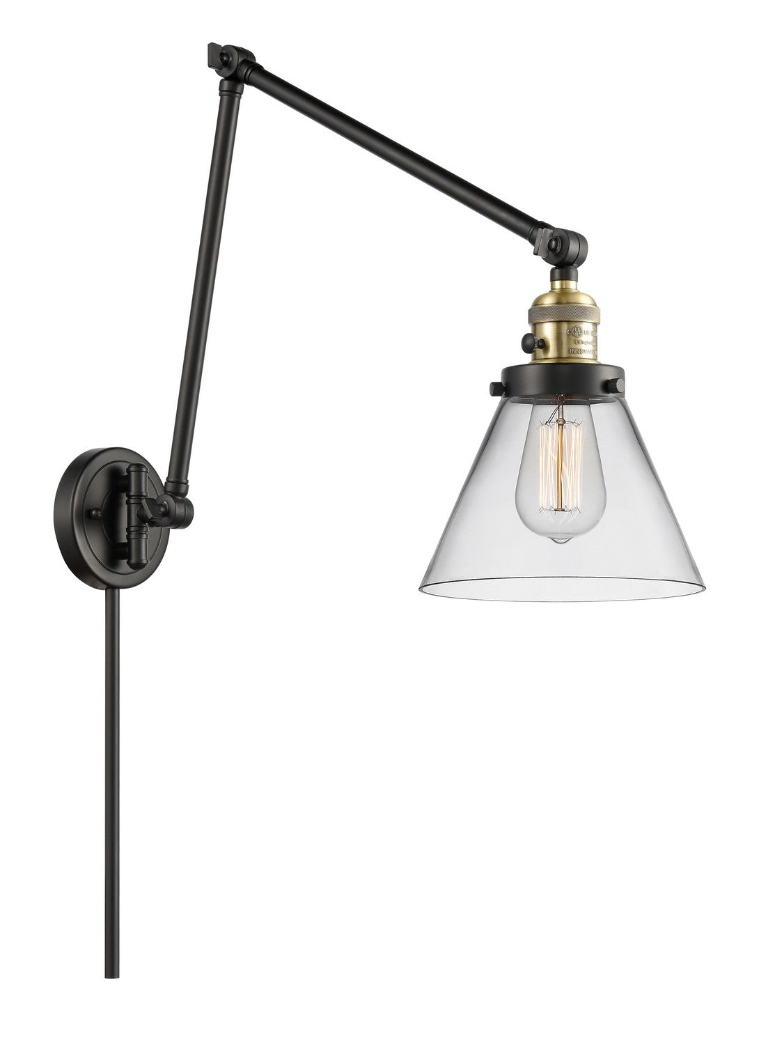 Innovations - 238-BAB-G42-LED - LED Swing Arm Lamp - Franklin Restoration - Black Antique Brass