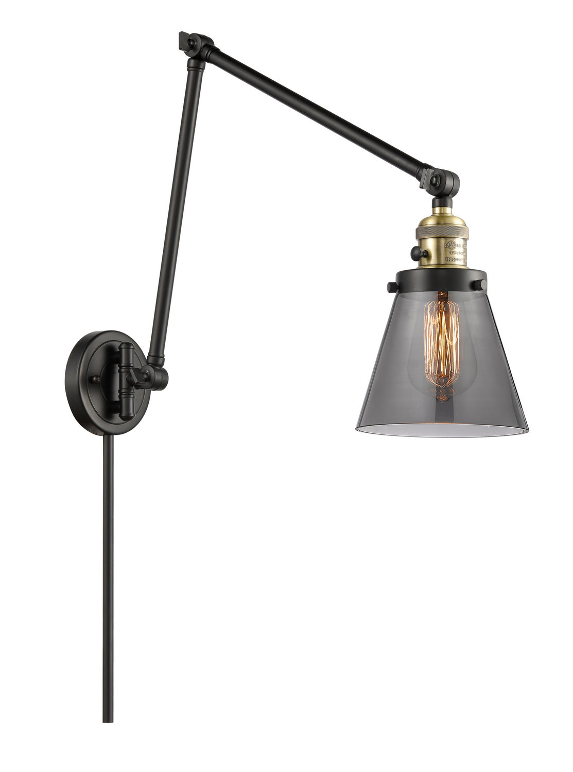 Innovations - 238-BAB-G63 - One Light Swing Arm Lamp - Franklin Restoration - Black Antique Brass