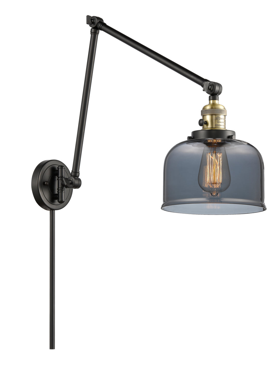 Innovations - 238-BAB-G73 - One Light Swing Arm Lamp - Franklin Restoration - Black Antique Brass