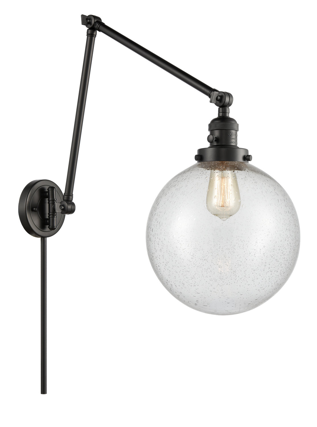 Innovations - 238-BK-G204-10 - One Light Swing Arm Lamp - Franklin Restoration - Matte Black