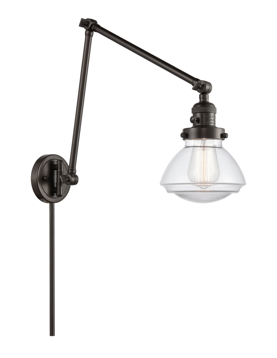 Innovations - 238-OB-G322 - One Light Swing Arm Lamp - Franklin Restoration - Oil Rubbed Bronze