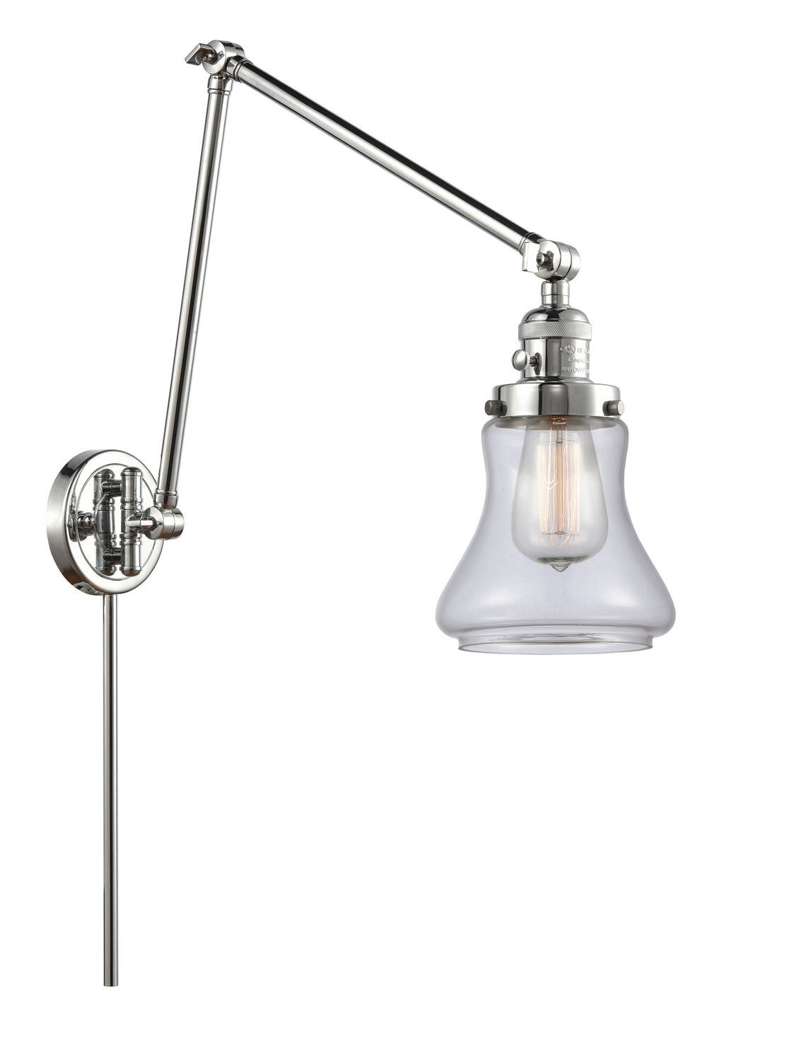 Innovations - 238-PC-G192 - One Light Swing Arm Lamp - Franklin Restoration - Polished Chrome