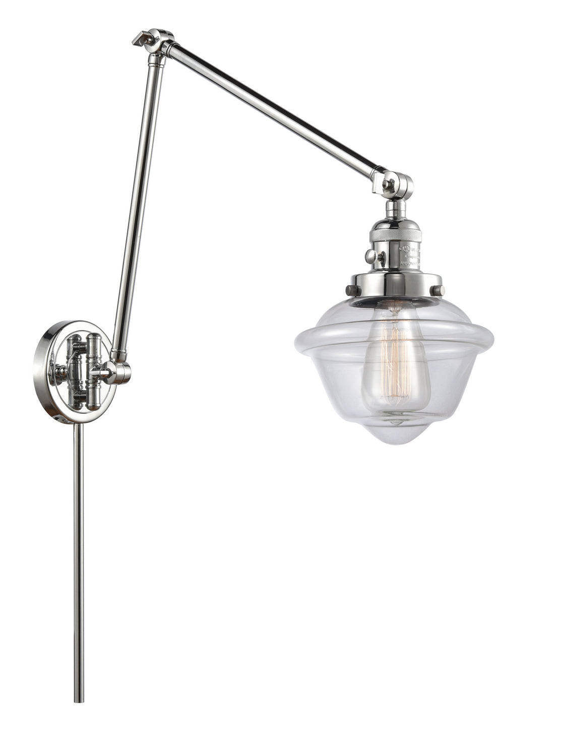 Innovations - 238-PC-G532 - One Light Swing Arm Lamp - Franklin Restoration - Polished Chrome