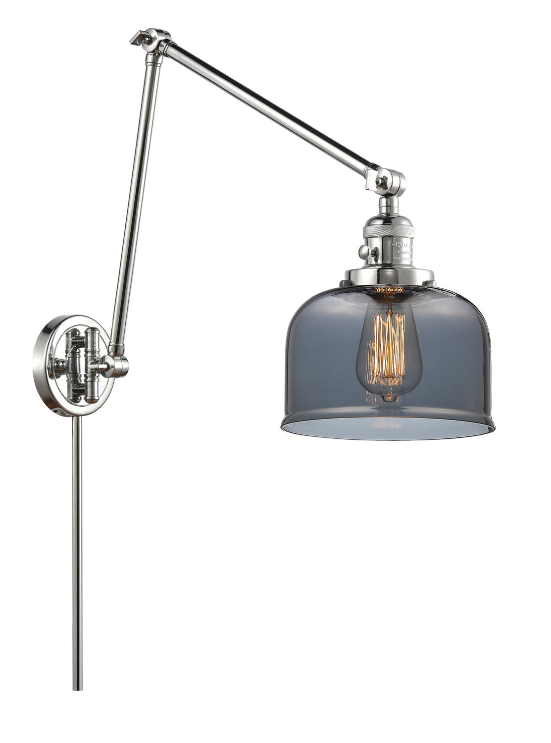 Innovations - 238-PC-G73 - One Light Swing Arm Lamp - Franklin Restoration - Polished Chrome