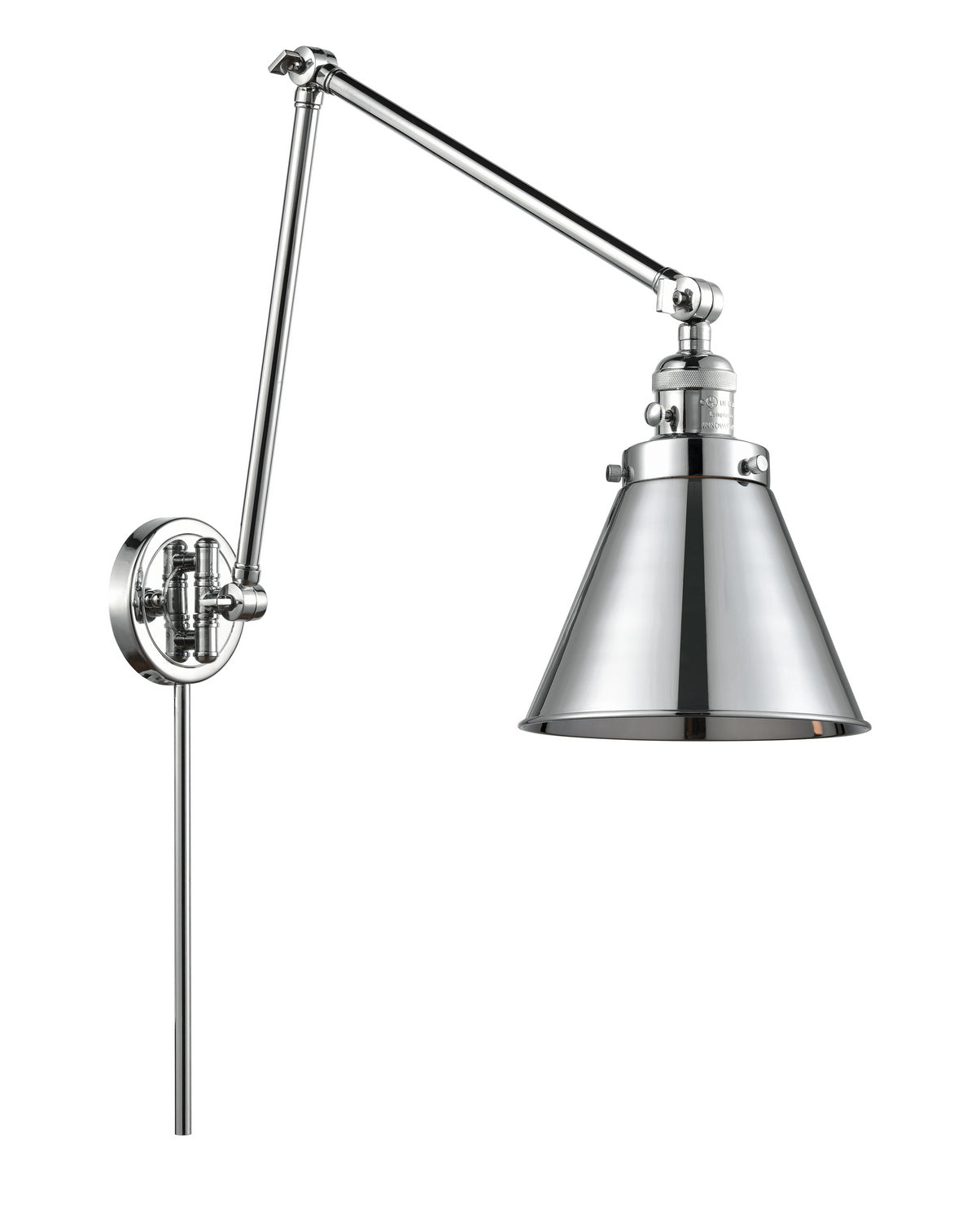 Innovations - 238-PC-M13-PC - One Light Swing Arm Lamp - Franklin Restoration - Polished Chrome