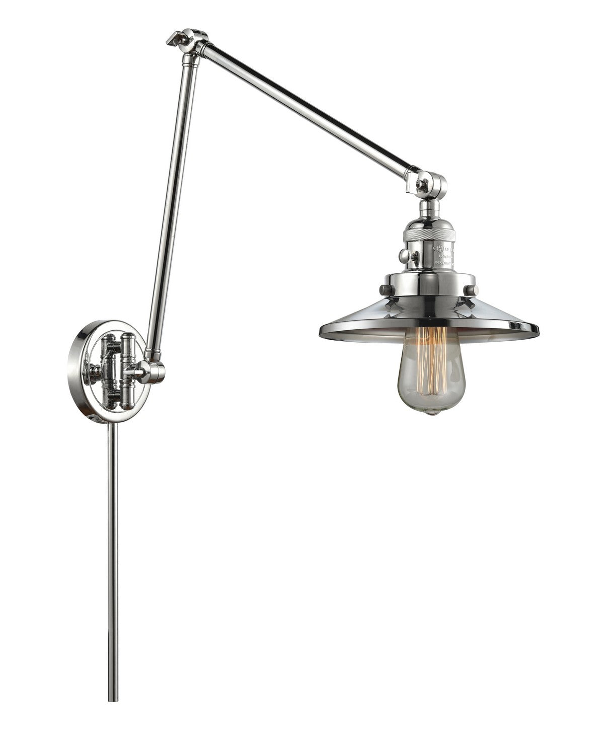 Innovations - 238-PC-M7 - One Light Swing Arm Lamp - Franklin Restoration - Polished Chrome