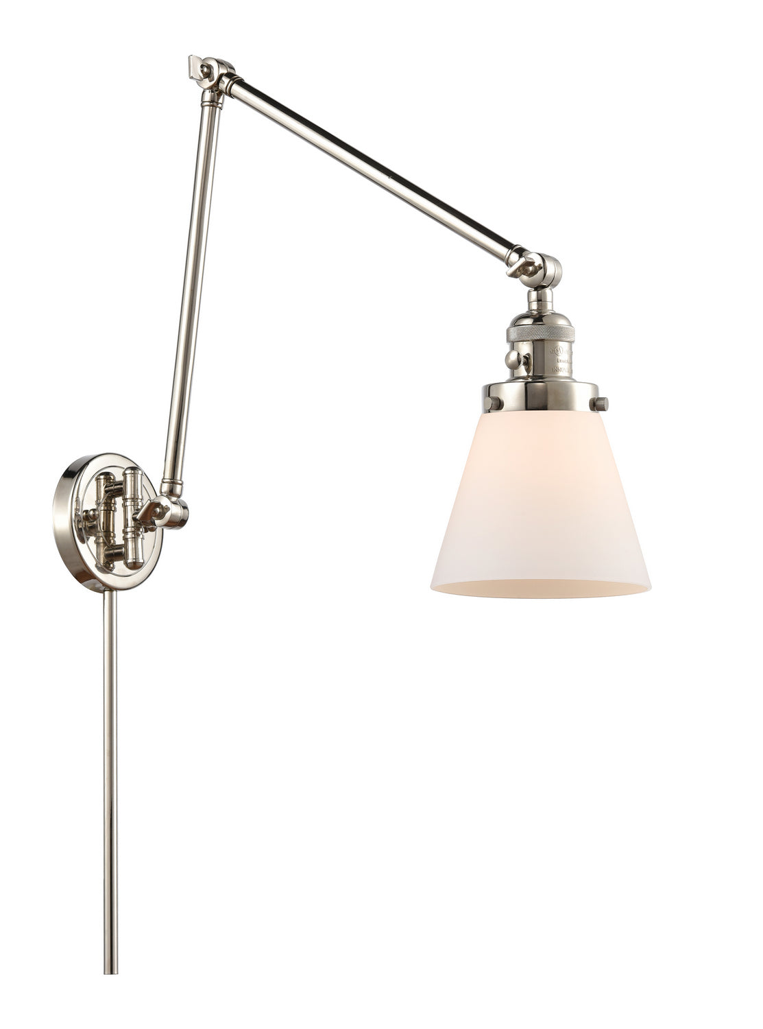 Innovations - 238-PN-G61 - One Light Swing Arm Lamp - Franklin Restoration - Polished Nickel