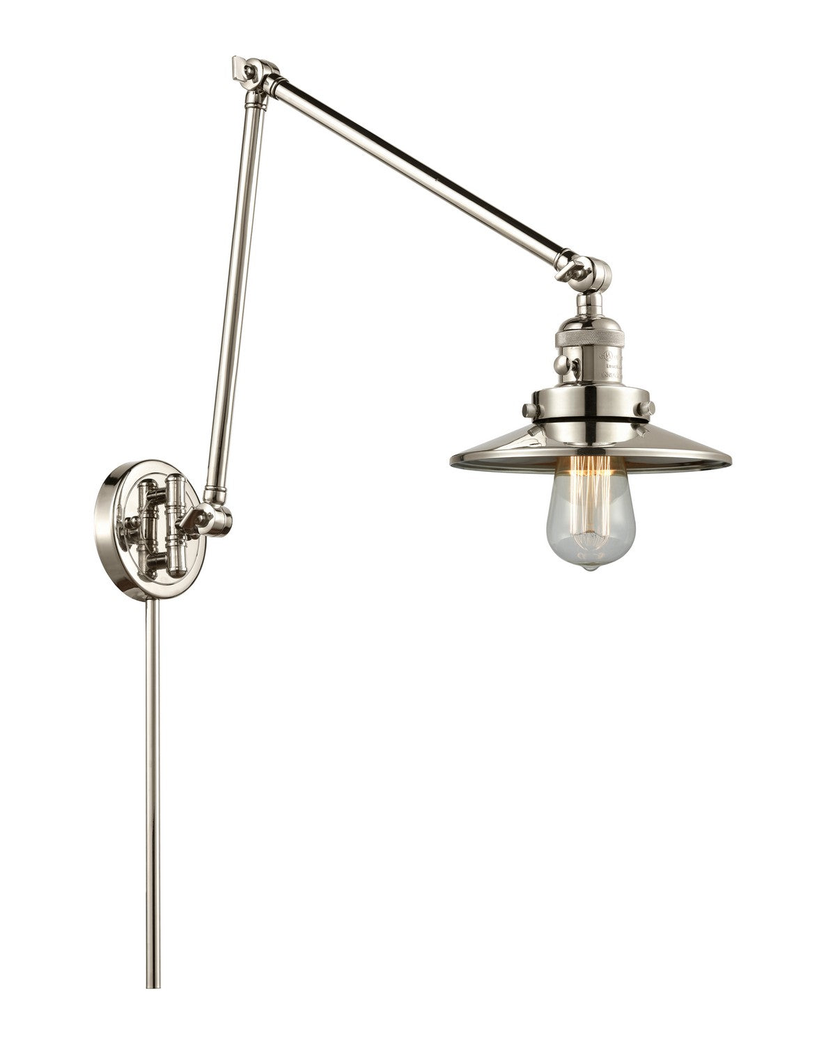 Innovations - 238-PN-M1-LED - LED Swing Arm Lamp - Franklin Restoration - Polished Nickel