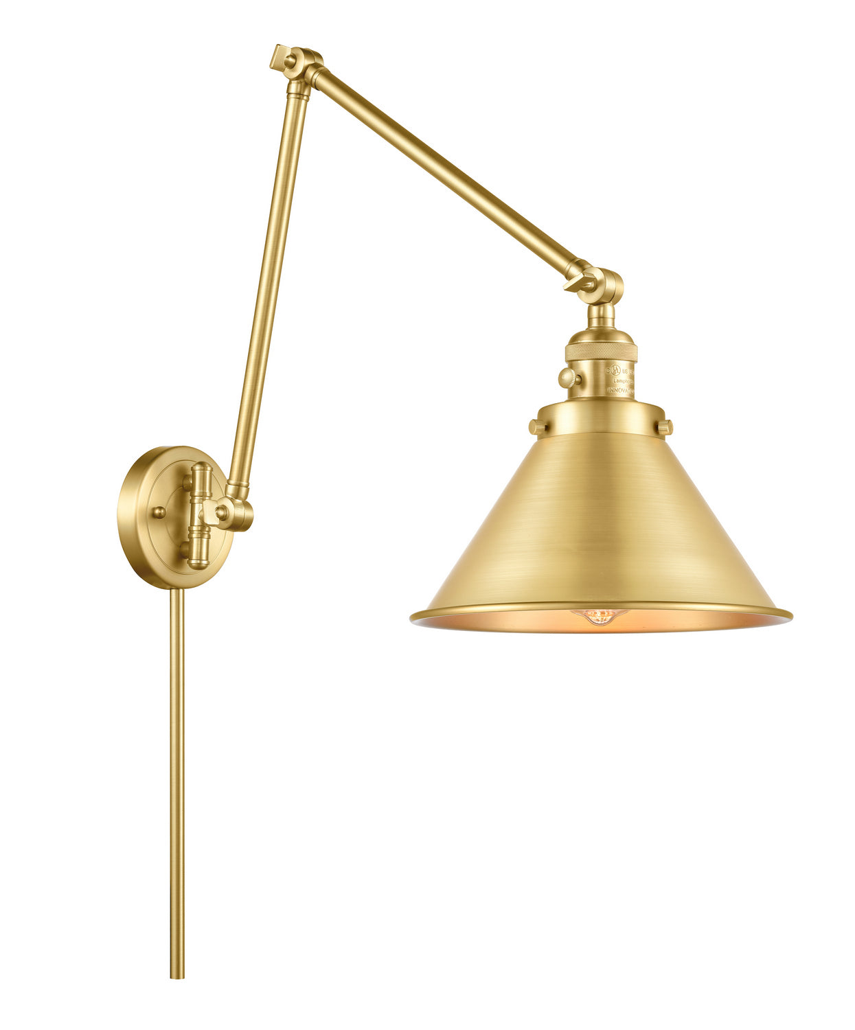 Innovations - 238-SG-M10-SG - One Light Swing Arm Lamp - Franklin Restoration - Satin Gold