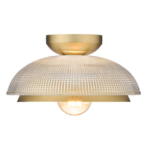 Golden - 0309-FM BCB-RPG - One Light Flush Mount - Crawford - Brushed Champagne Bronze