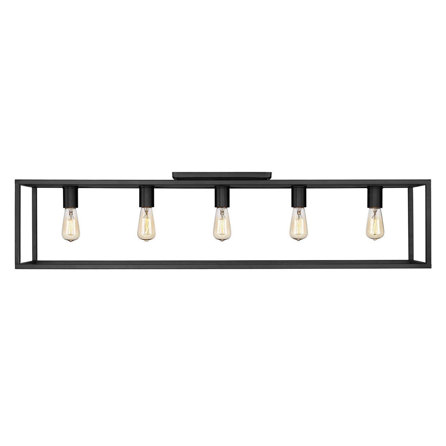 Golden - 2072-FM41 BLK - Five Light Flush Mount - Wesson - Matte Black