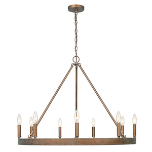 Golden - 7412-9 CP - Nine Light Chandelier - Carraway - Copper Patina