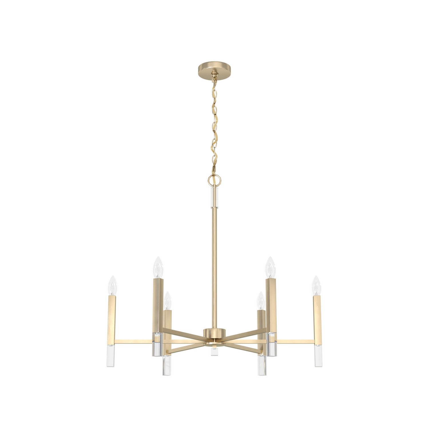 Hunter - 19519 - Six Light Chandelier - Sunjai - Alturas Gold