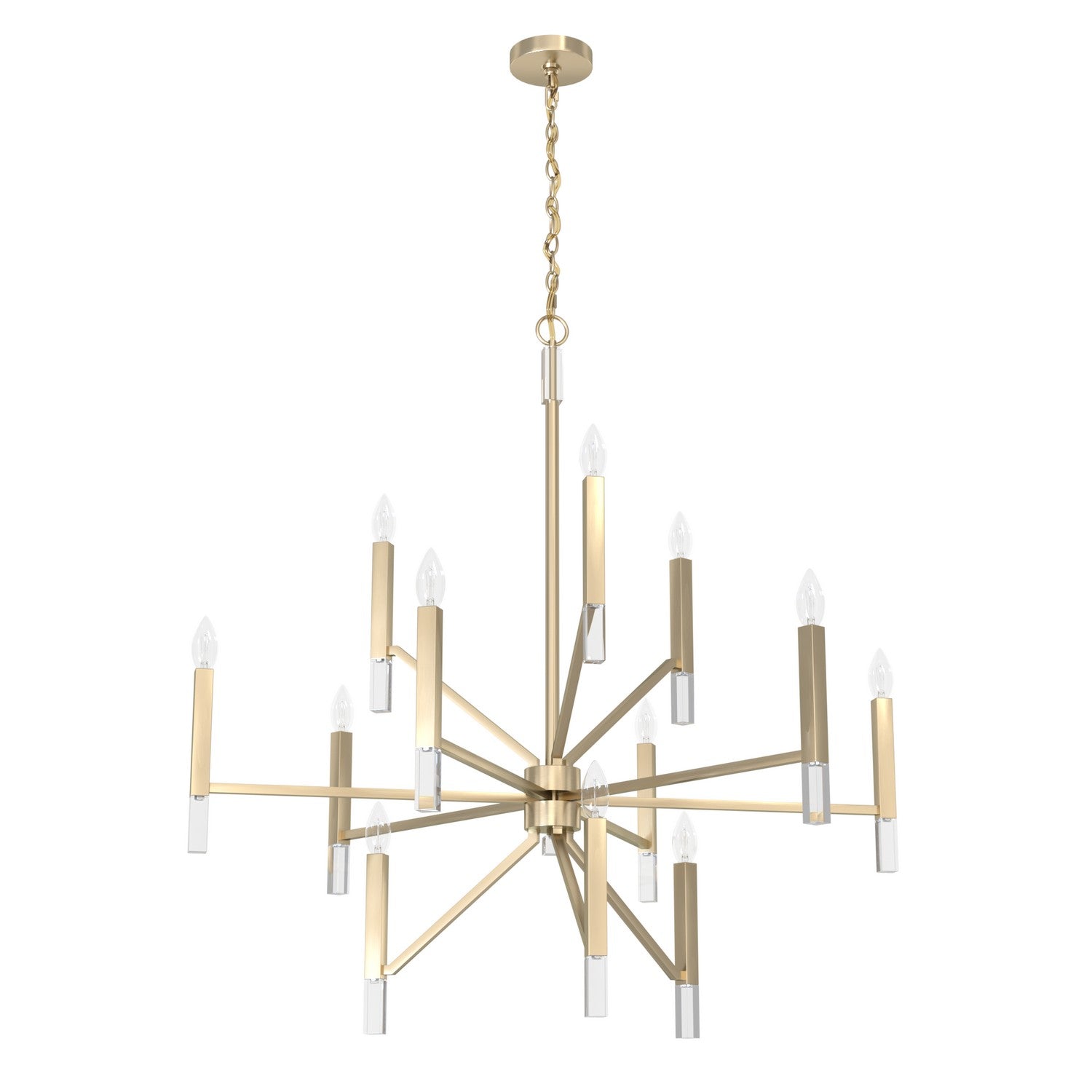 Hunter - 19529 - 12 Light Chandelier - Sunjai - Alturas Gold