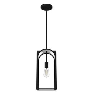 Hunter - 19738 - One Light Pendant - Dukestown - Natural Black Iron