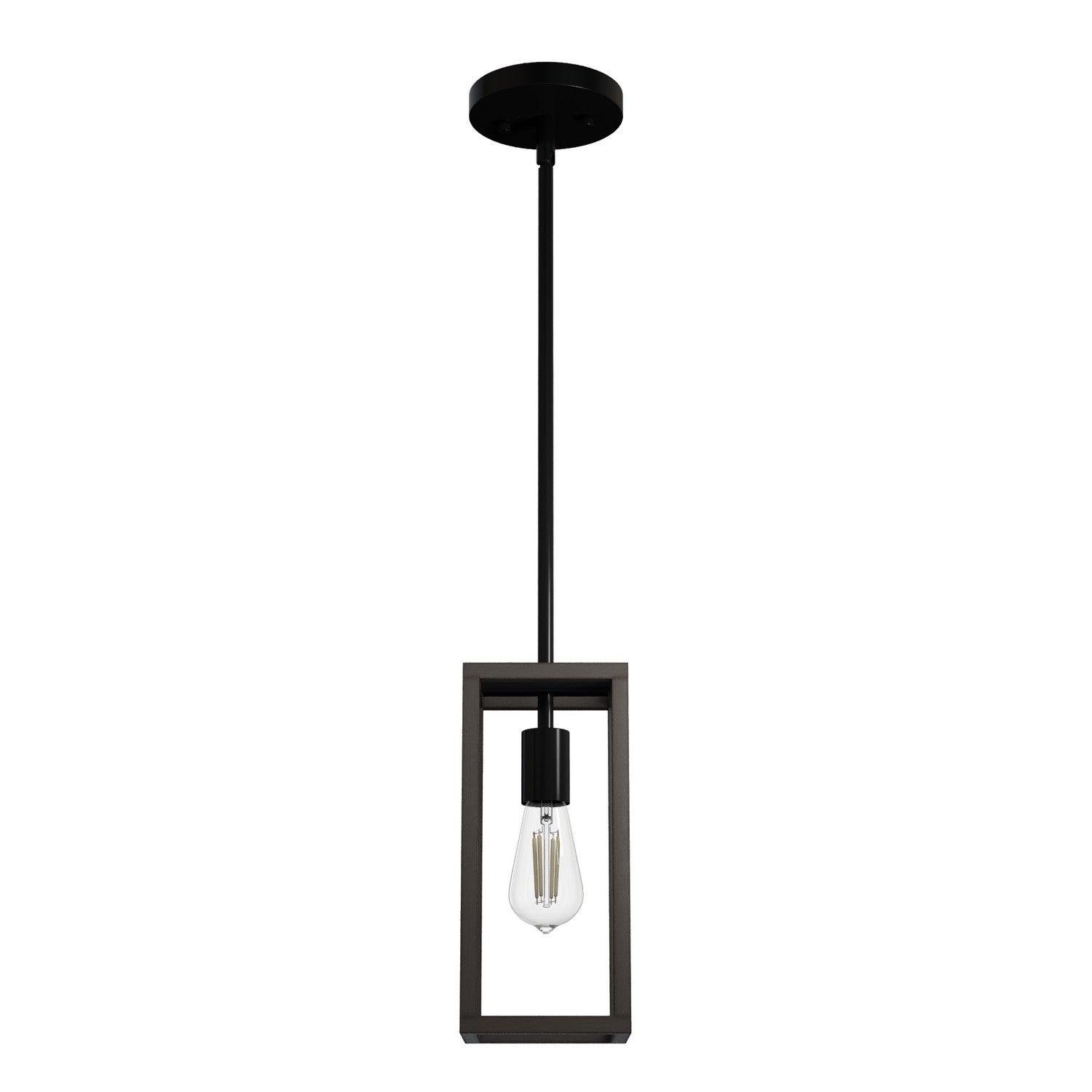 Hunter - 19769 - One Light Pendant - Squire Manor - Matte Black