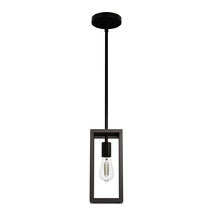 Hunter - 19769 - One Light Pendant - Squire Manor - Matte Black