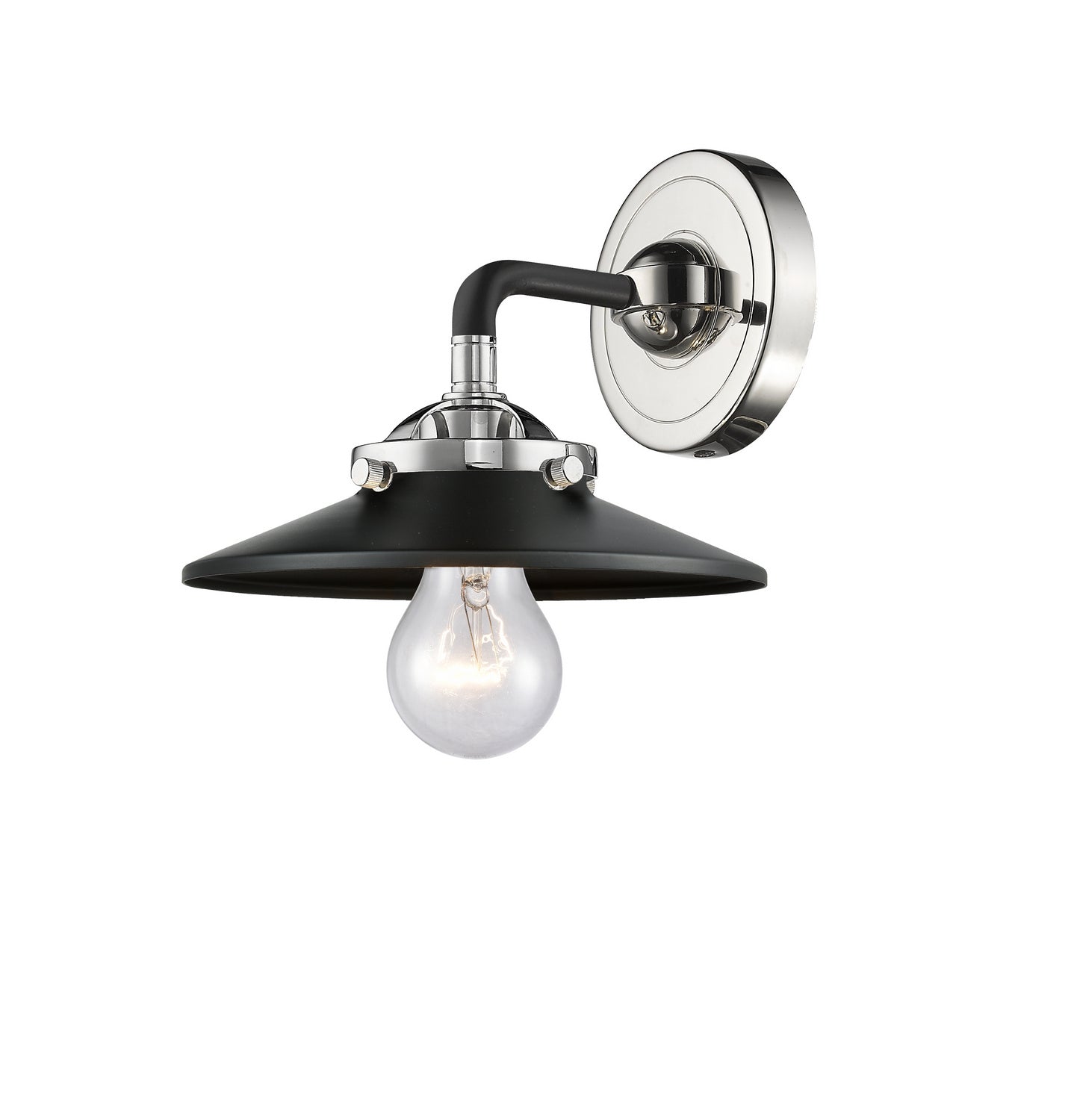 Innovations - 284-1W-BPN-M6-BK - One Light Wall Sconce - Nouveau - Black Polished Nickel