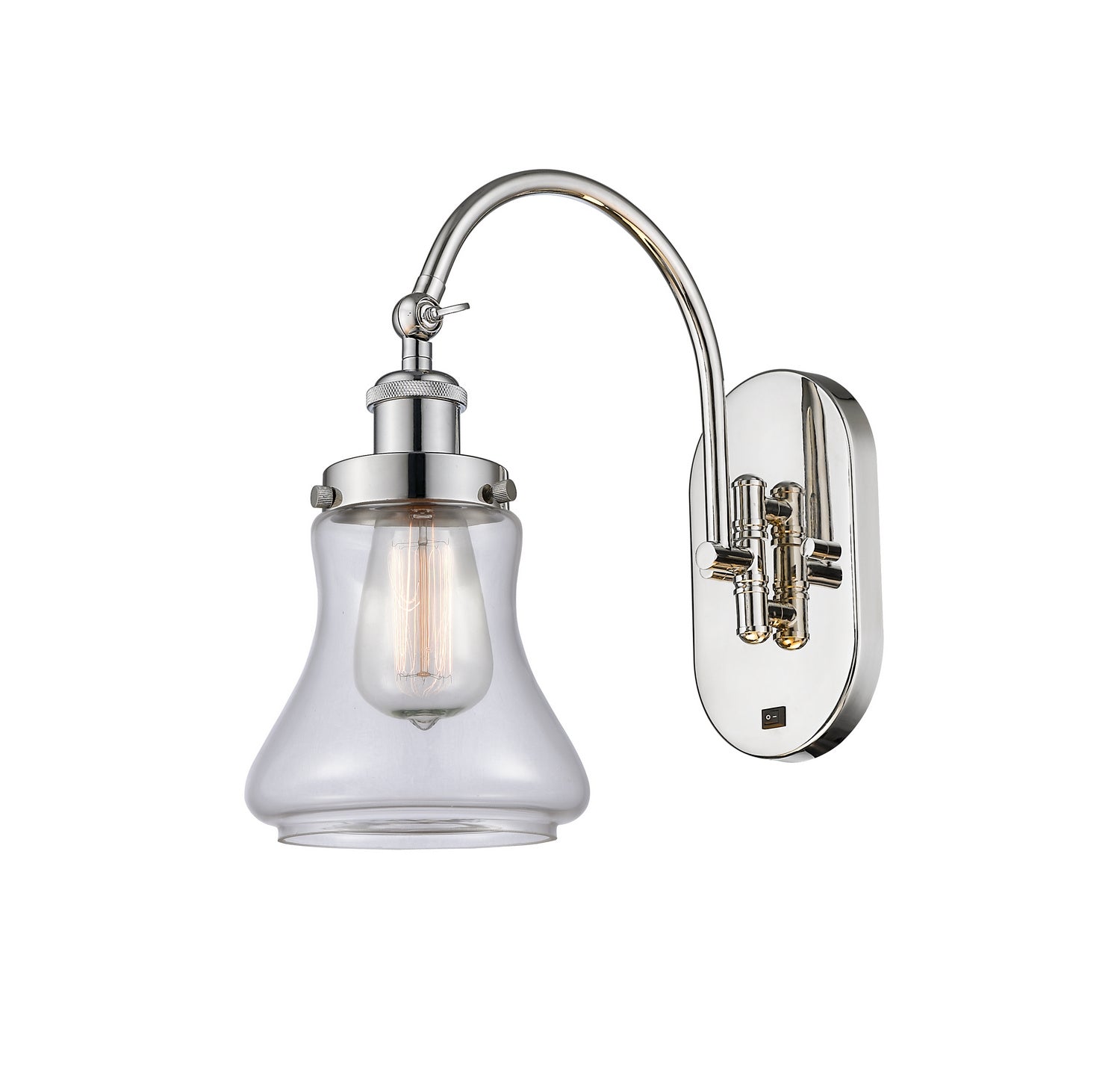 Innovations - 918-1W-PN-G192 - One Light Wall Sconce - Franklin Restoration - Polished Nickel