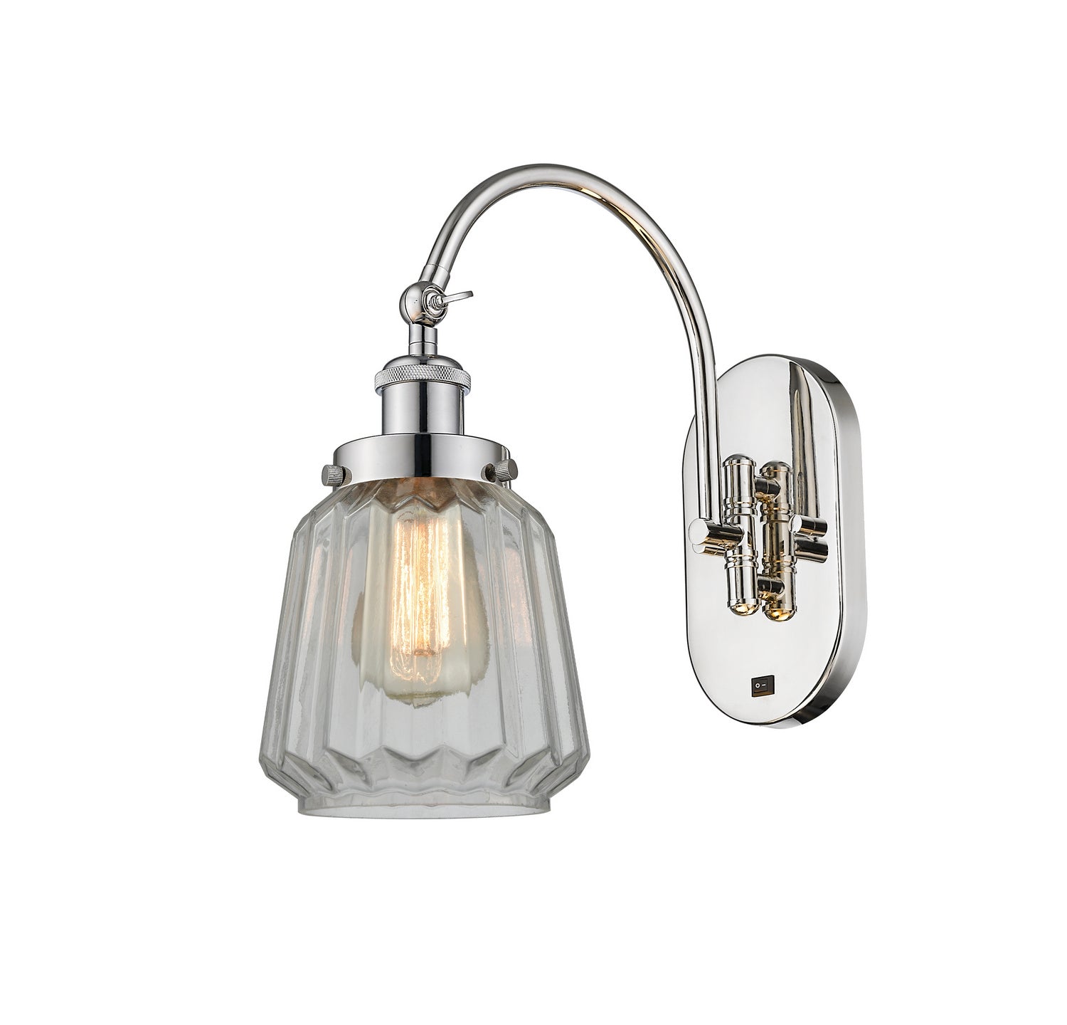 Innovations - 918-1W-PN-G142 - One Light Wall Sconce - Franklin Restoration - Polished Nickel