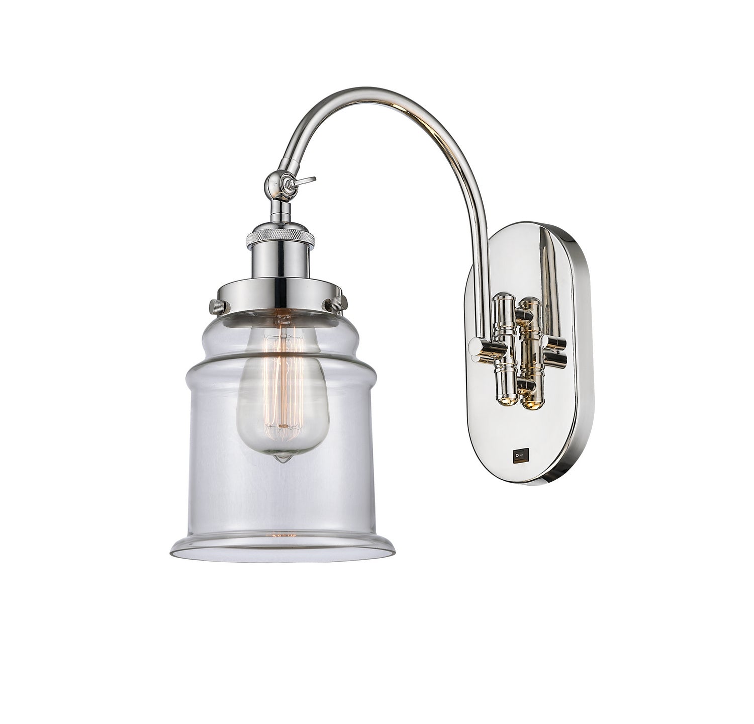 Innovations - 918-1W-PN-G182 - One Light Wall Sconce - Franklin Restoration - Polished Nickel