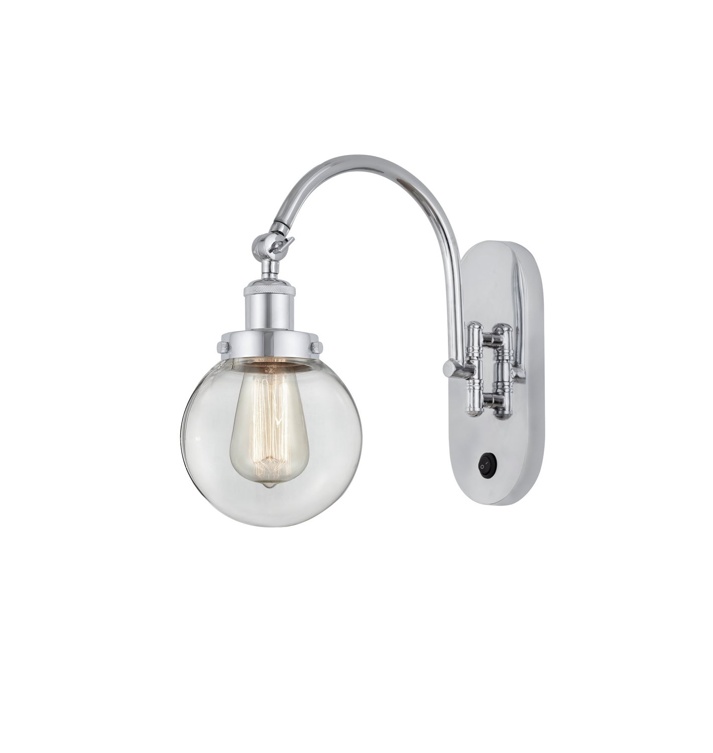 Innovations - 918-1W-PC-G202-6 - One Light Wall Sconce - Franklin Restoration - Polished Chrome