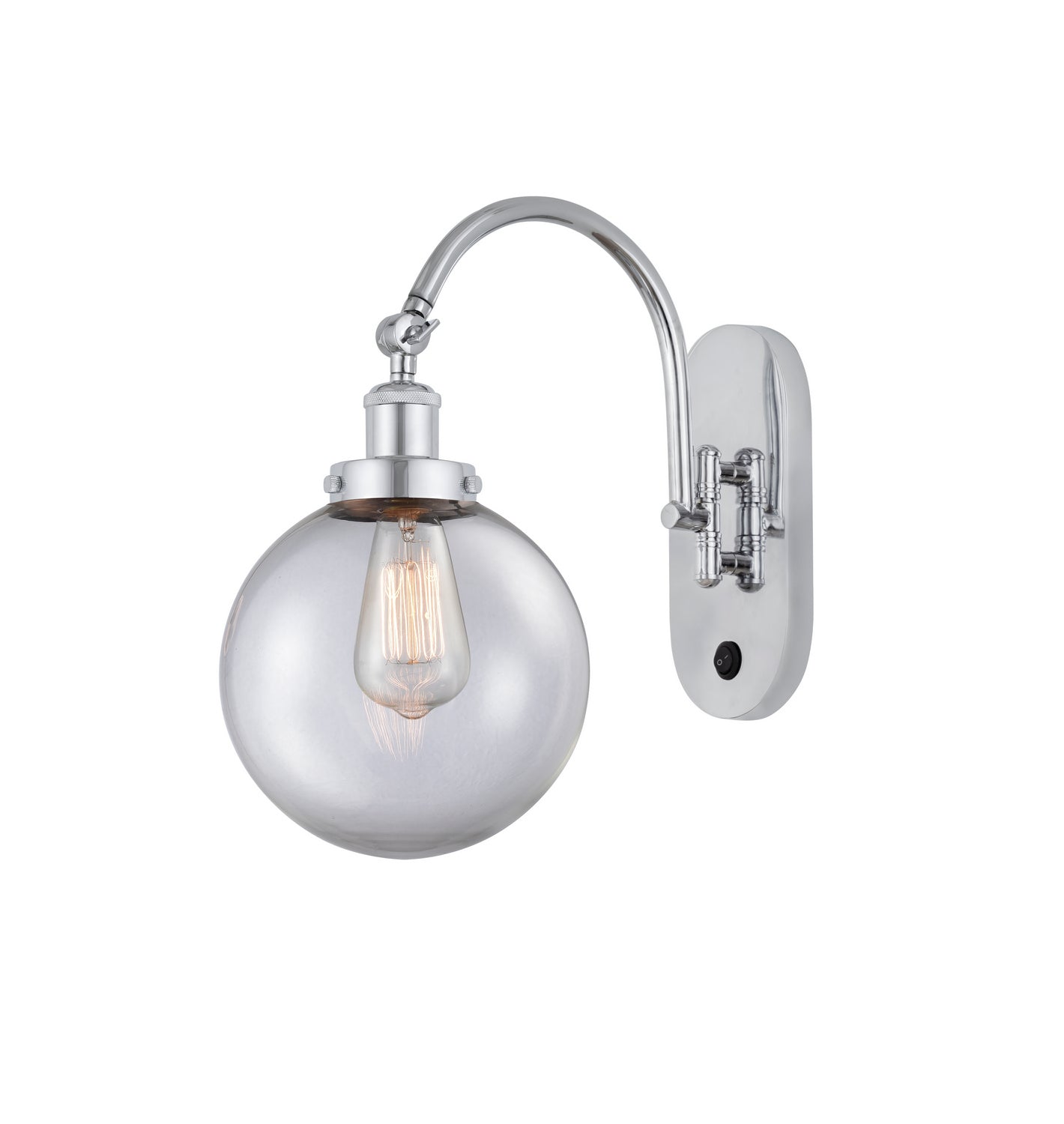 Innovations - 918-1W-PC-G202-8 - One Light Wall Sconce - Franklin Restoration - Polished Chrome