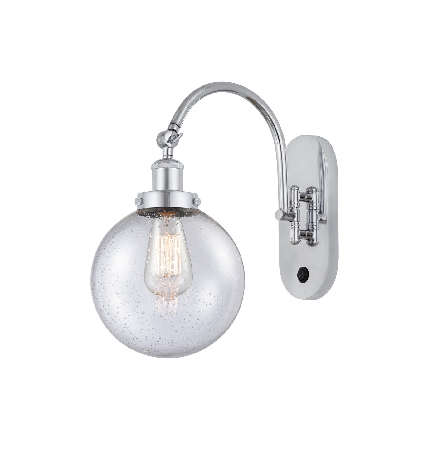 Innovations - 918-1W-PC-G204-8 - One Light Wall Sconce - Franklin Restoration - Polished Chrome