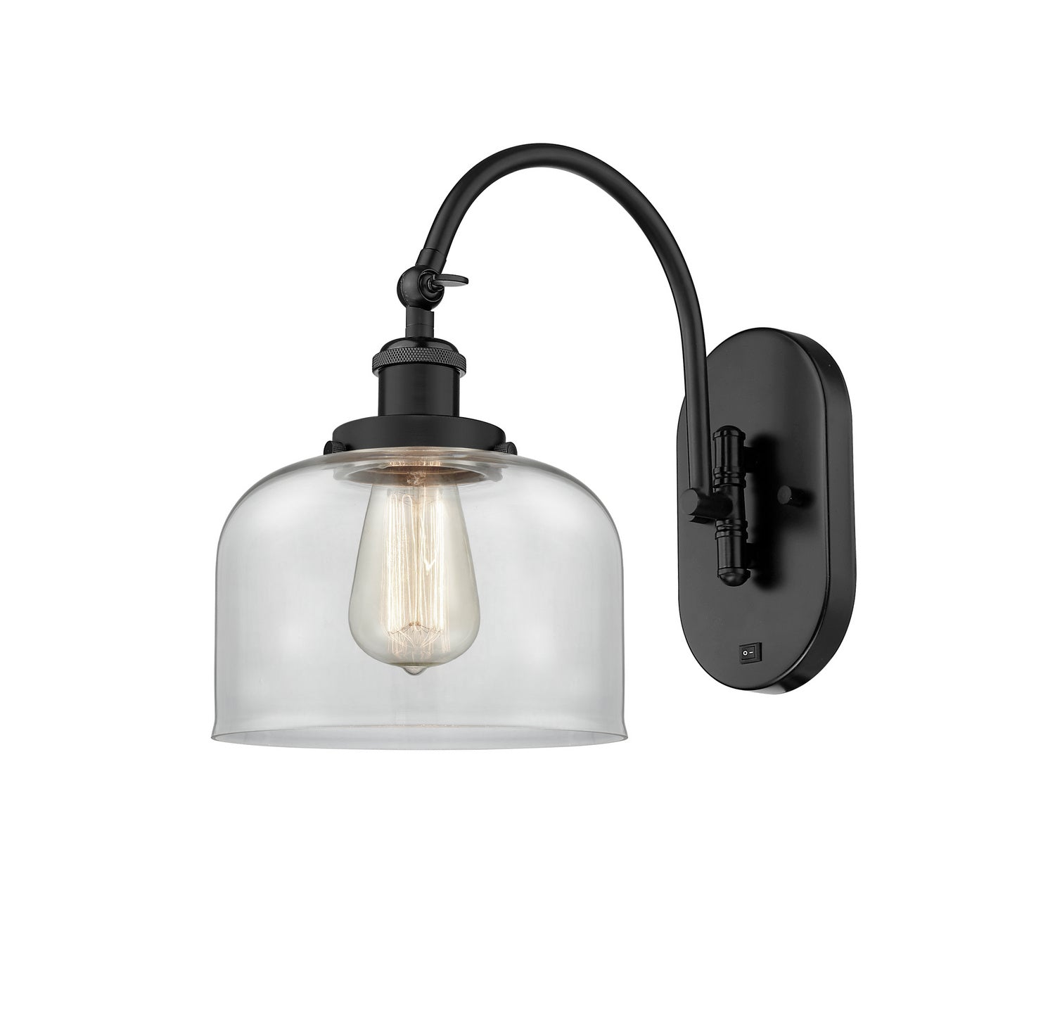 Innovations - 918-1W-BK-G72 - One Light Wall Sconce - Franklin Restoration - Matte Black