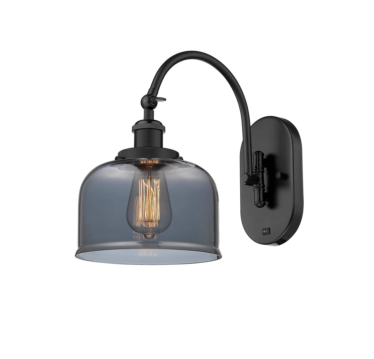 Innovations - 918-1W-BK-G73 - One Light Wall Sconce - Franklin Restoration - Matte Black