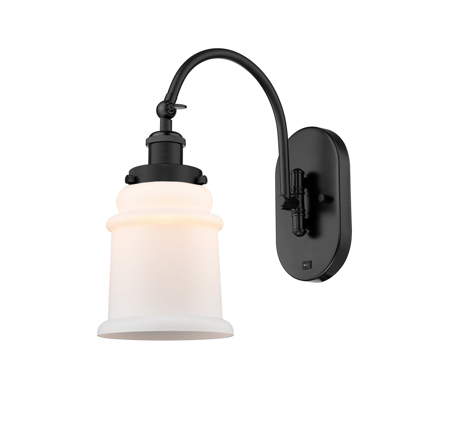 Innovations - 918-1W-BK-G181 - One Light Wall Sconce - Franklin Restoration - Matte Black