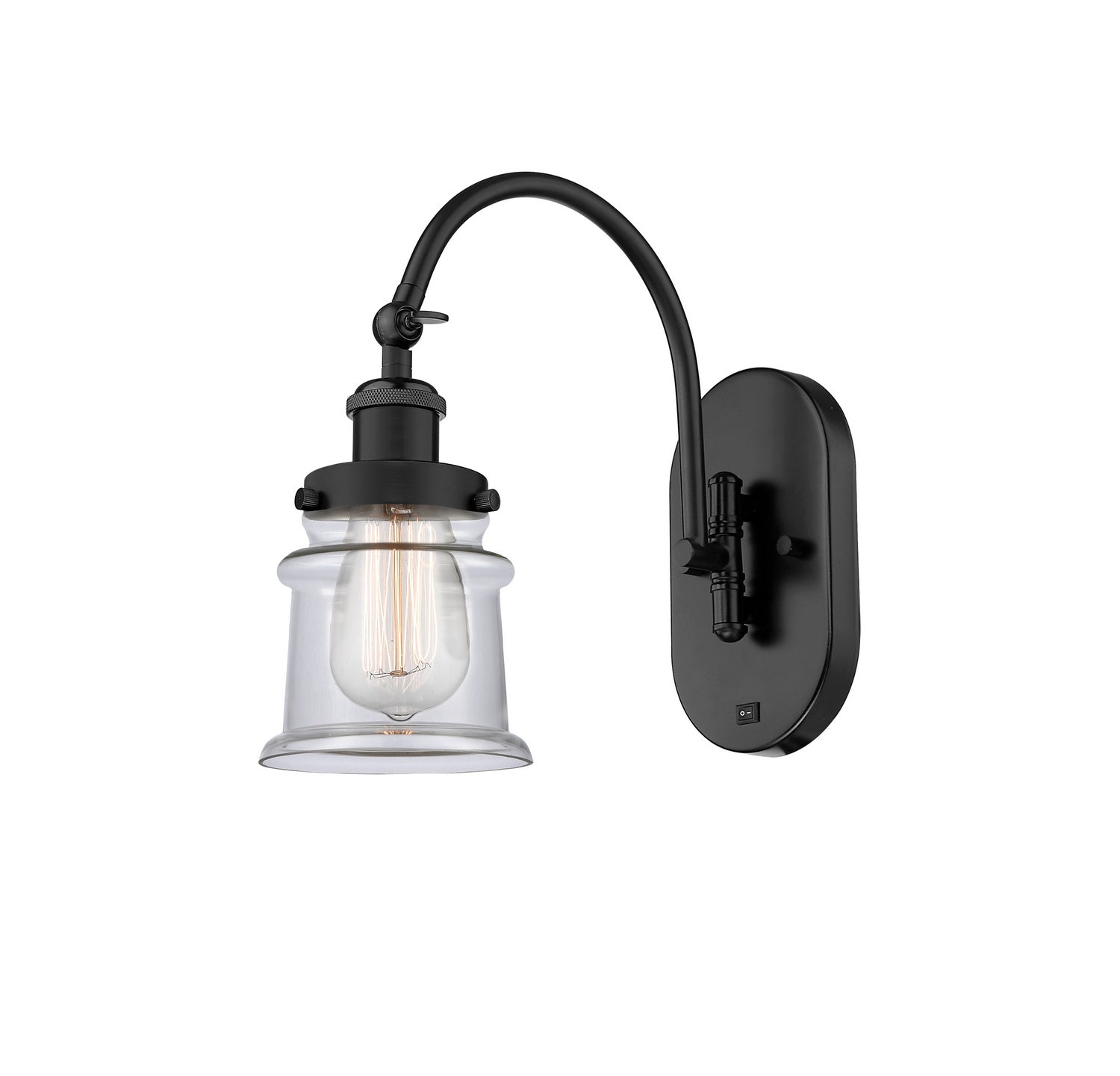 Innovations - 918-1W-BK-G182S - One Light Wall Sconce - Franklin Restoration - Matte Black