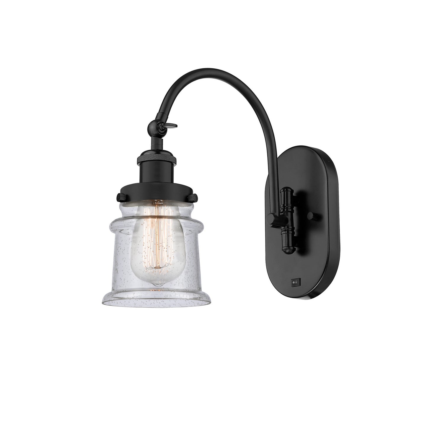 Innovations - 918-1W-BK-G184S-LED - LED Wall Sconce - Franklin Restoration - Matte Black