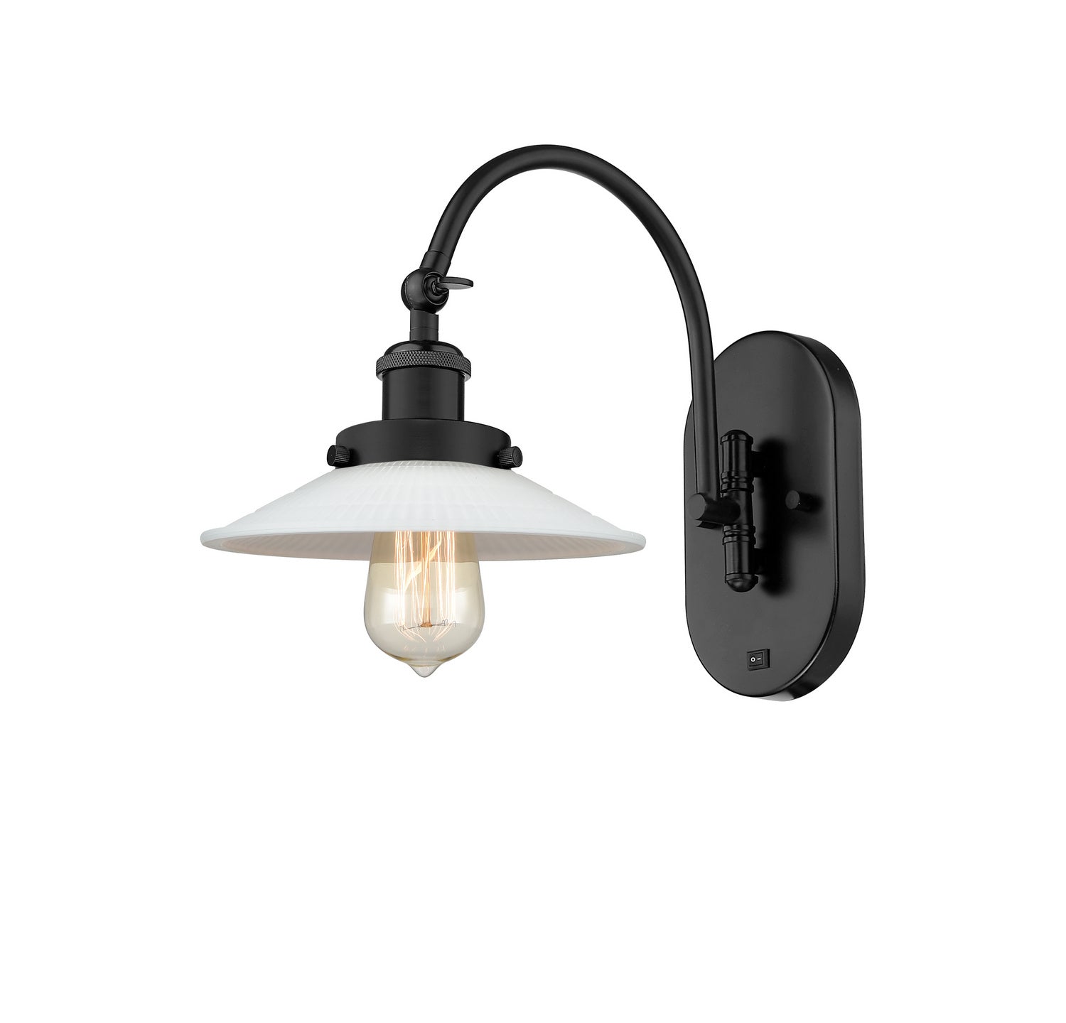 Innovations - 918-1W-BK-G1-LED - LED Wall Sconce - Franklin Restoration - Matte Black