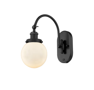 Innovations - 918-1W-BK-G201-6-LED - LED Wall Sconce - Franklin Restoration - Matte Black