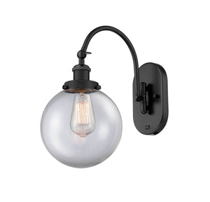 Innovations - 918-1W-BK-G202-8 - One Light Wall Sconce - Franklin Restoration - Matte Black