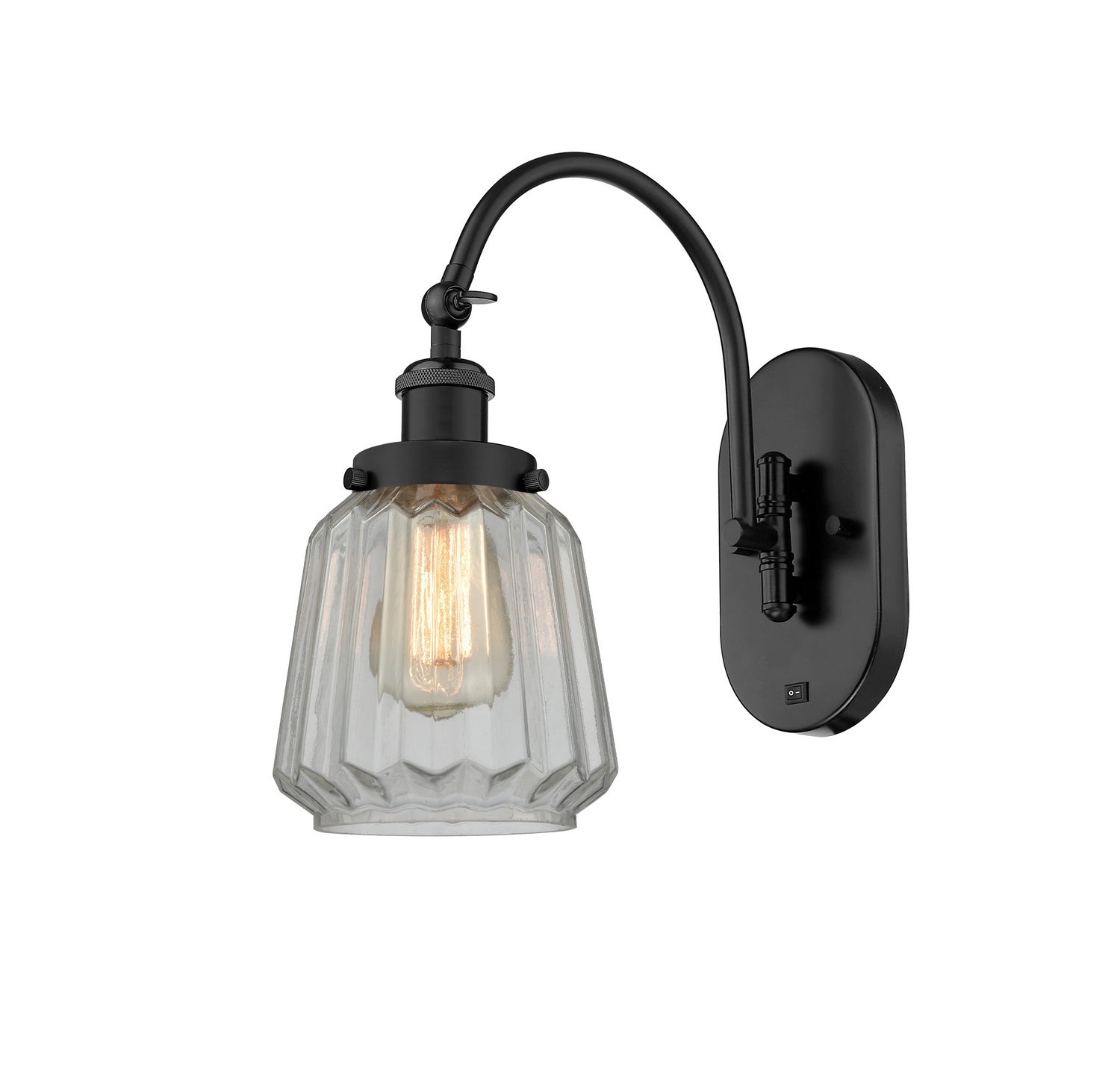 Innovations - 918-1W-BK-G142-LED - LED Wall Sconce - Franklin Restoration - Matte Black