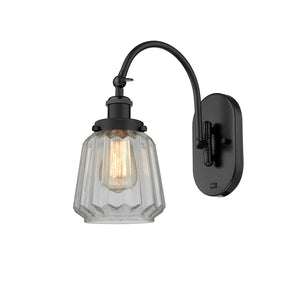 Innovations - 918-1W-BK-G142-LED - LED Wall Sconce - Franklin Restoration - Matte Black