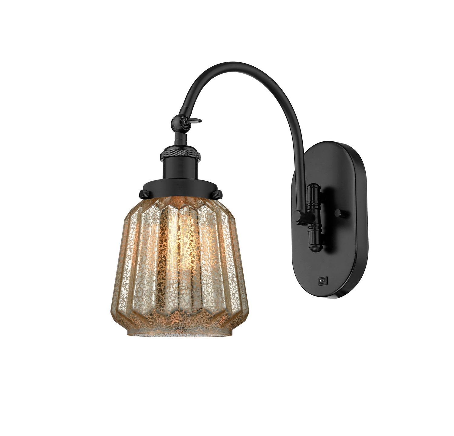 Innovations - 918-1W-BK-G146 - One Light Wall Sconce - Franklin Restoration - Matte Black