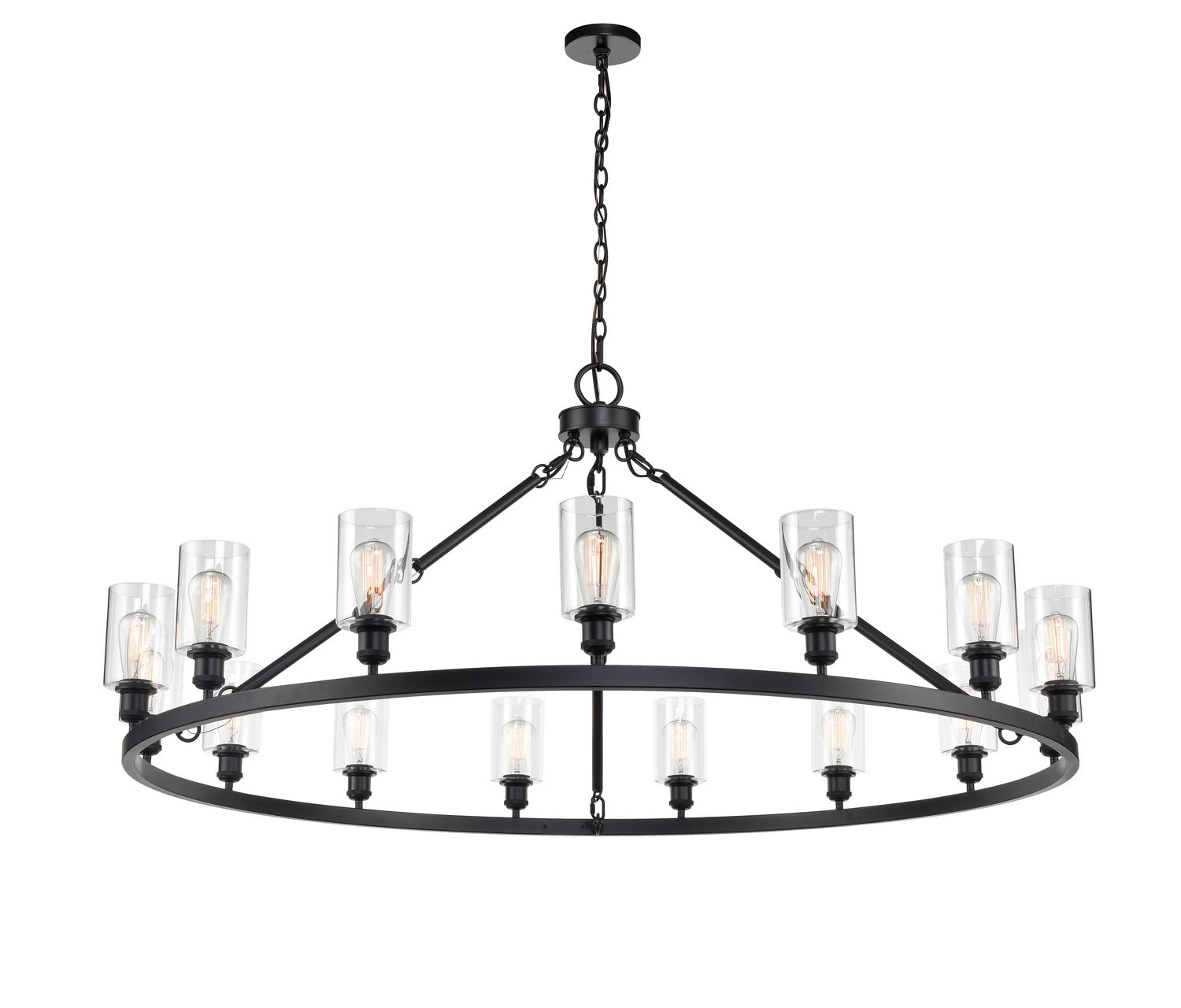 Innovations - 860-BK-G802-LED - LED Chandelier - Ballston - Matte Black