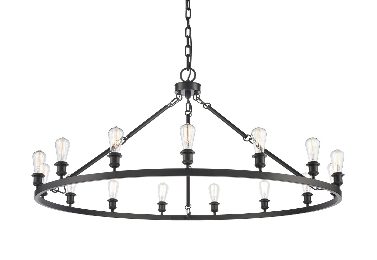 Innovations - 860-BK - 20 Light Chandelier - Ballston - Matte Black